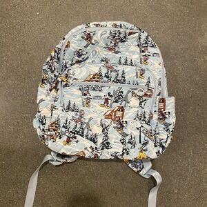 New Vera Bradley Bancroft Backpack Disney Mickey & Friends Ski Weekend Blue